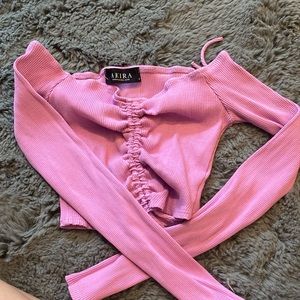Akira pink crop top